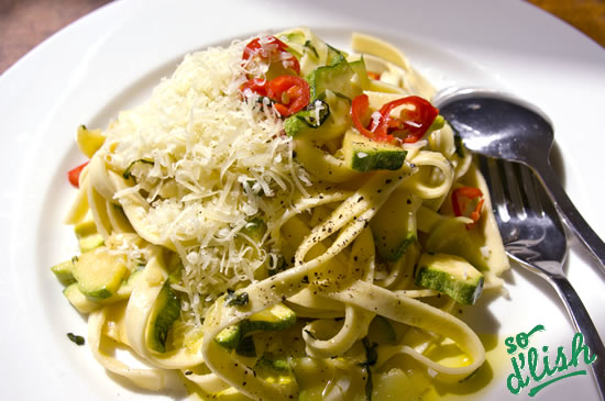Courgette Fettucine :: So D'lish. New Zealand's food blog website