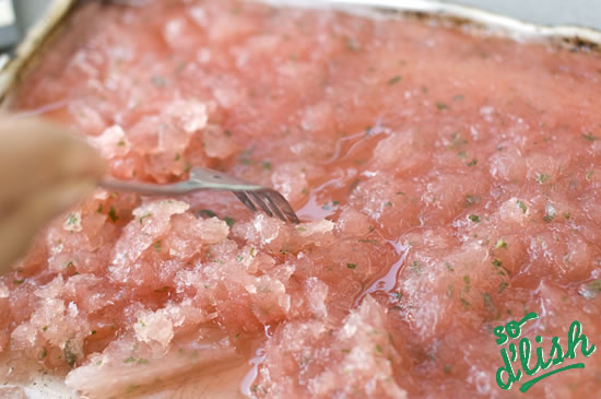 Scrape the mixture up with a fork