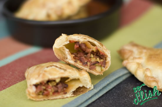 Olive and chorizo empanadas